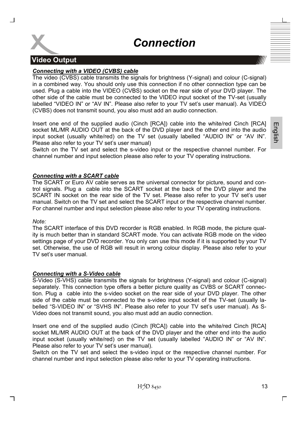 Connection | Xoro HSD 8450 User Manual | Page 65 / 262