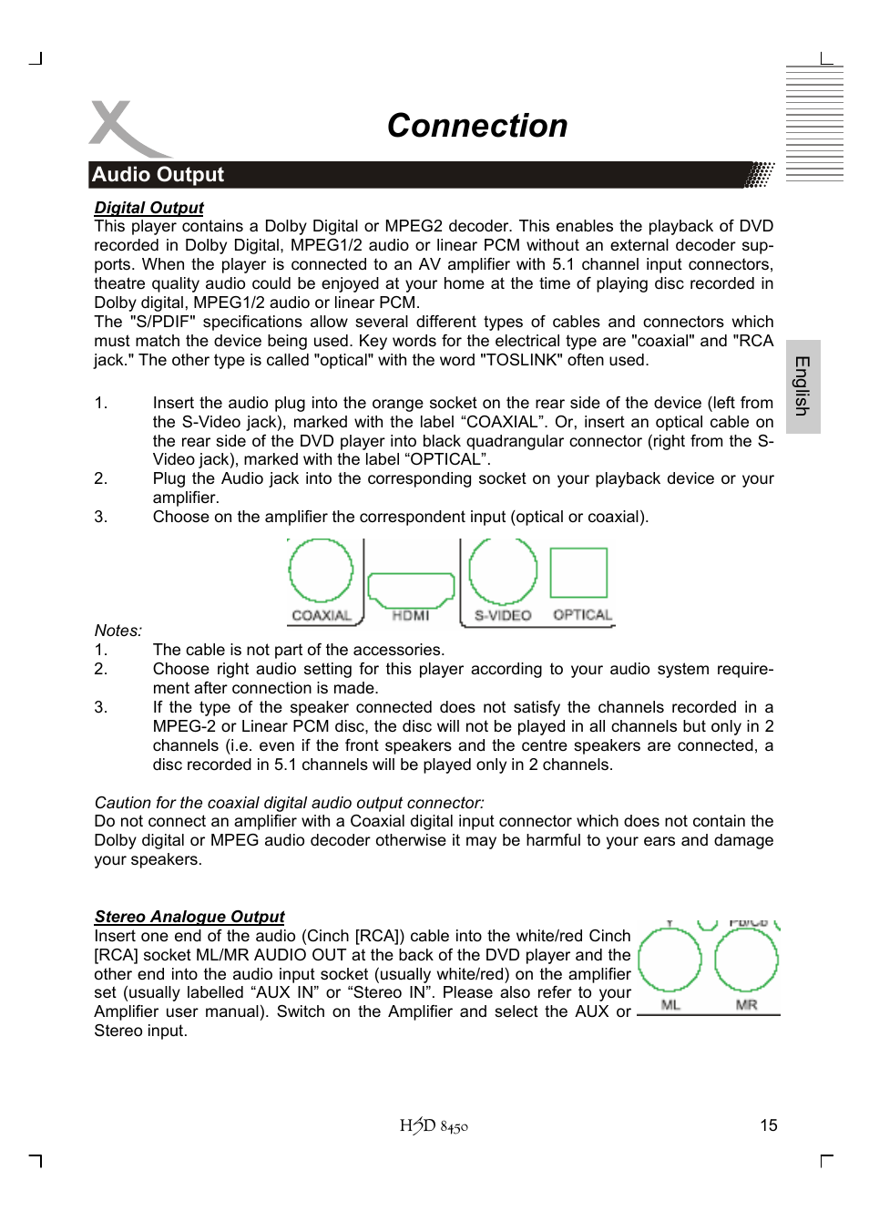 Connection | Xoro HSD 8450 User Manual | Page 67 / 262