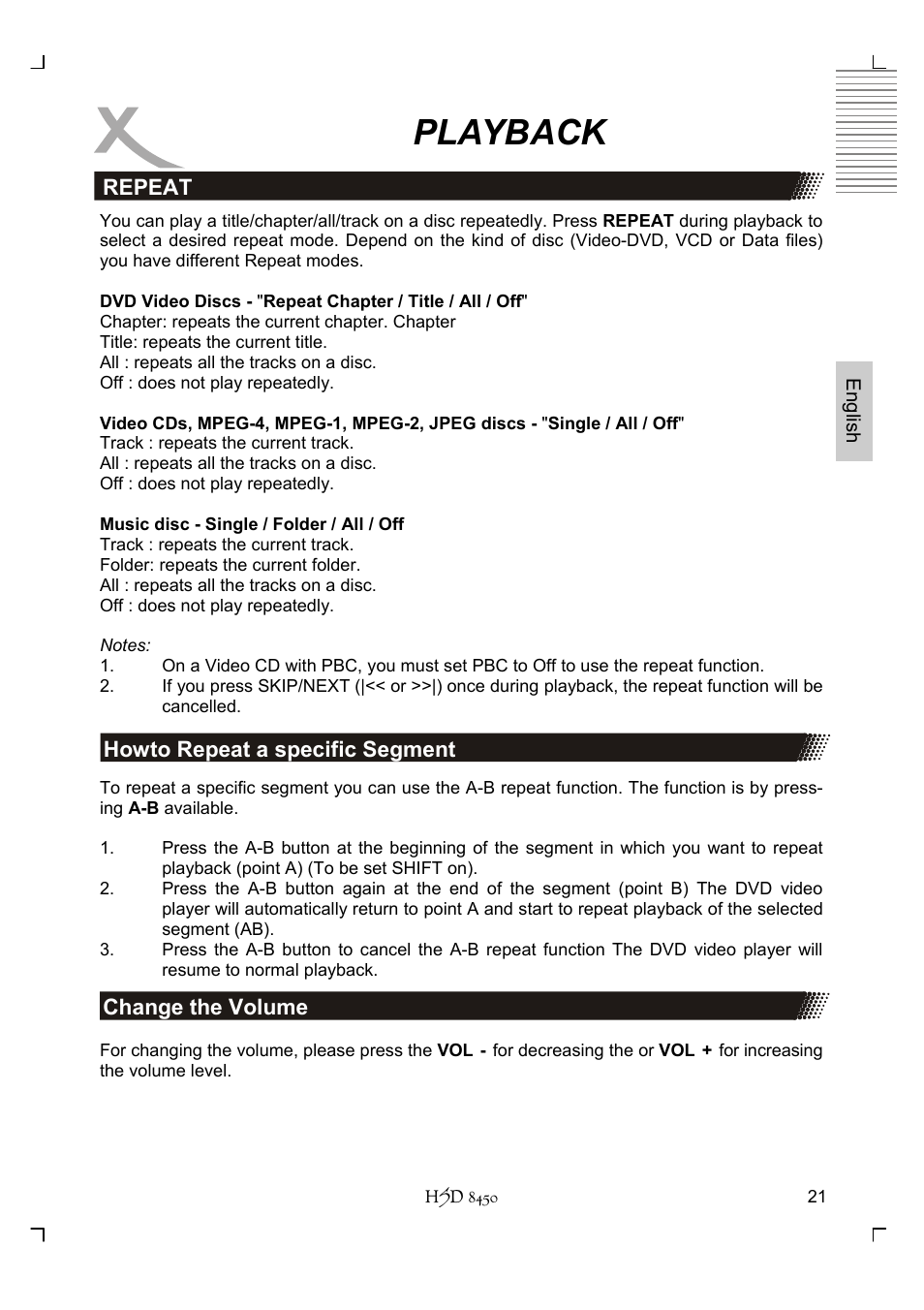 Playback | Xoro HSD 8450 User Manual | Page 73 / 262