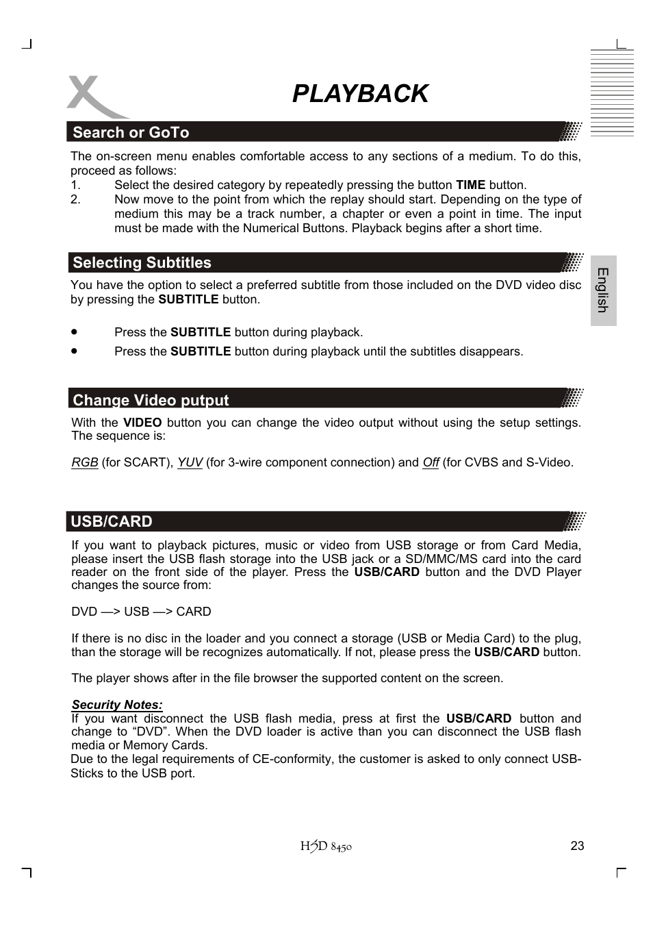 Playback | Xoro HSD 8450 User Manual | Page 75 / 262