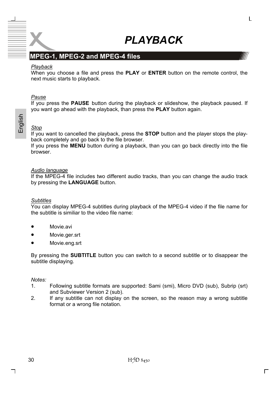 Playback | Xoro HSD 8450 User Manual | Page 82 / 262