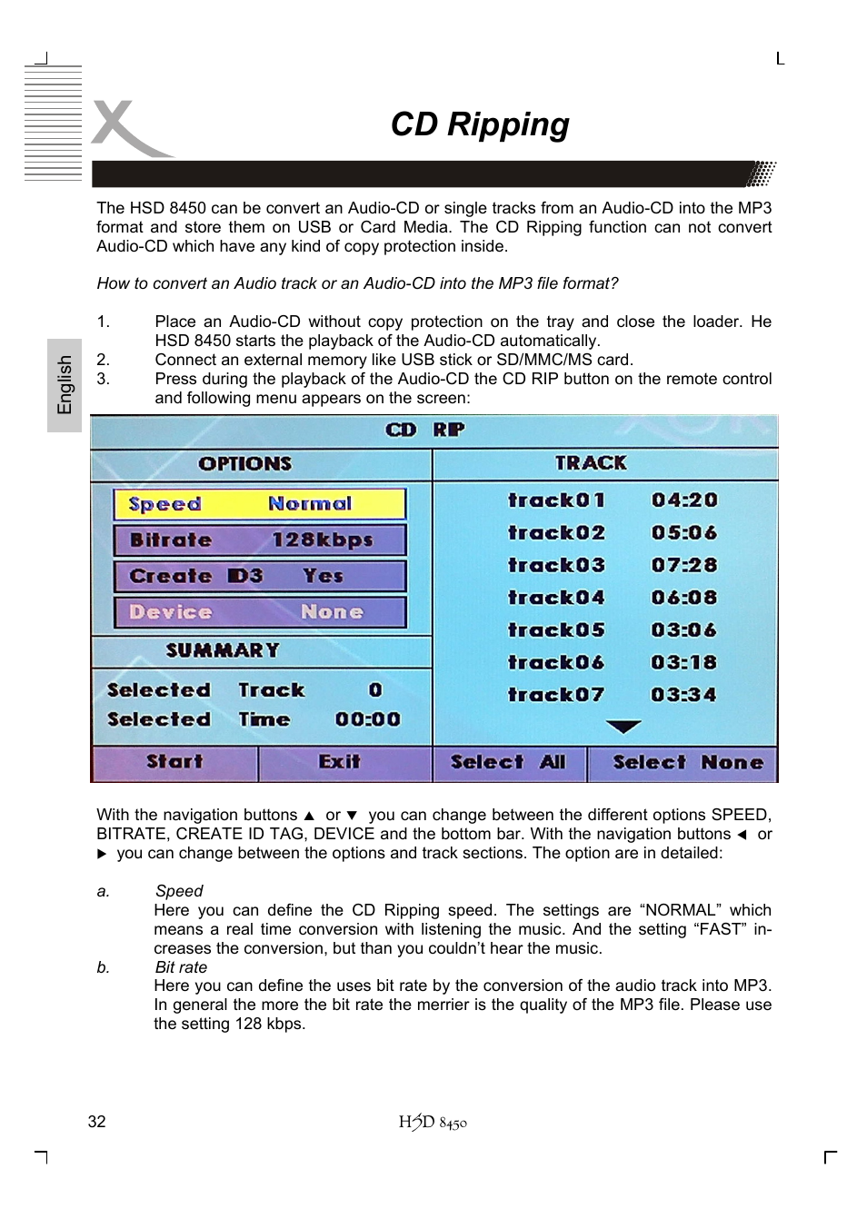 Cd ripping | Xoro HSD 8450 User Manual | Page 84 / 262