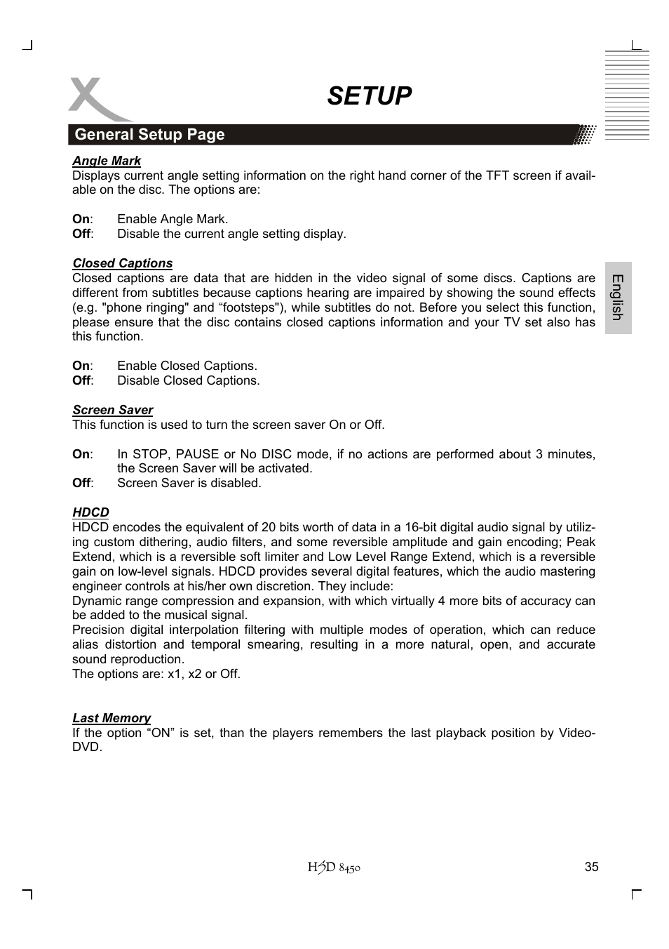 Setup | Xoro HSD 8450 User Manual | Page 87 / 262