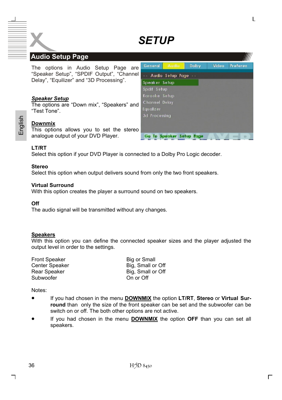 Setup | Xoro HSD 8450 User Manual | Page 88 / 262