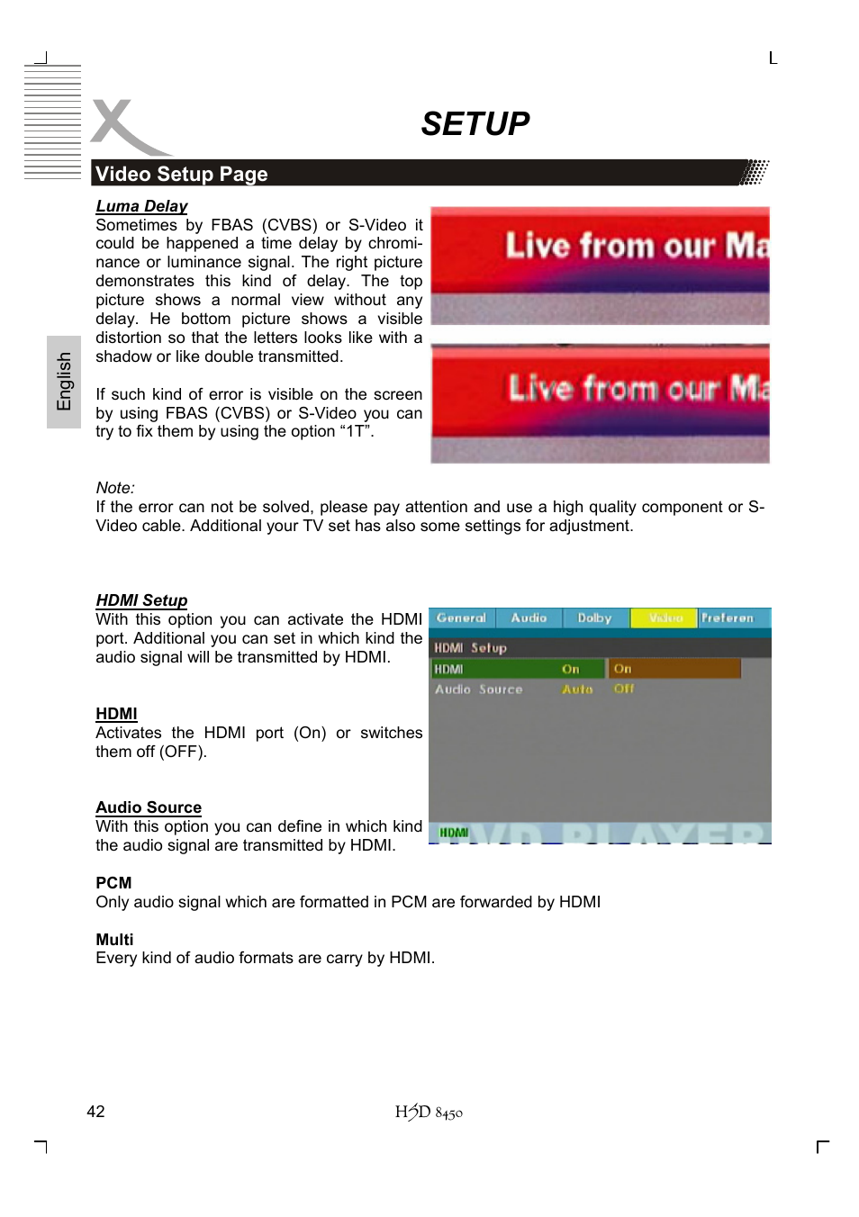 Setup | Xoro HSD 8450 User Manual | Page 94 / 262
