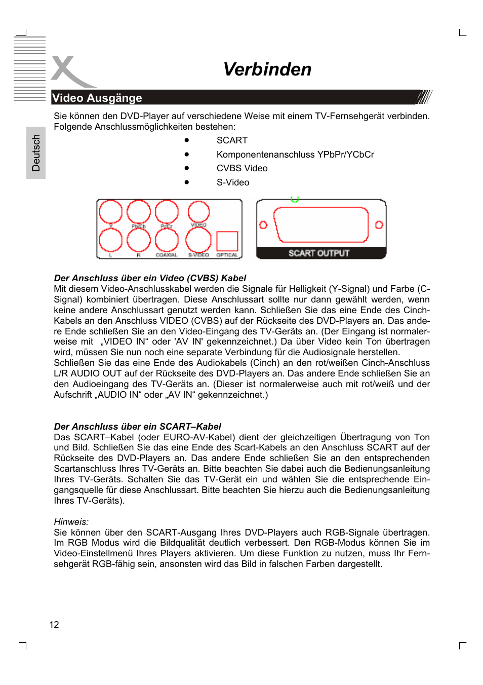 Verbinden | Xoro HSD 2220 User Manual | Page 12 / 220