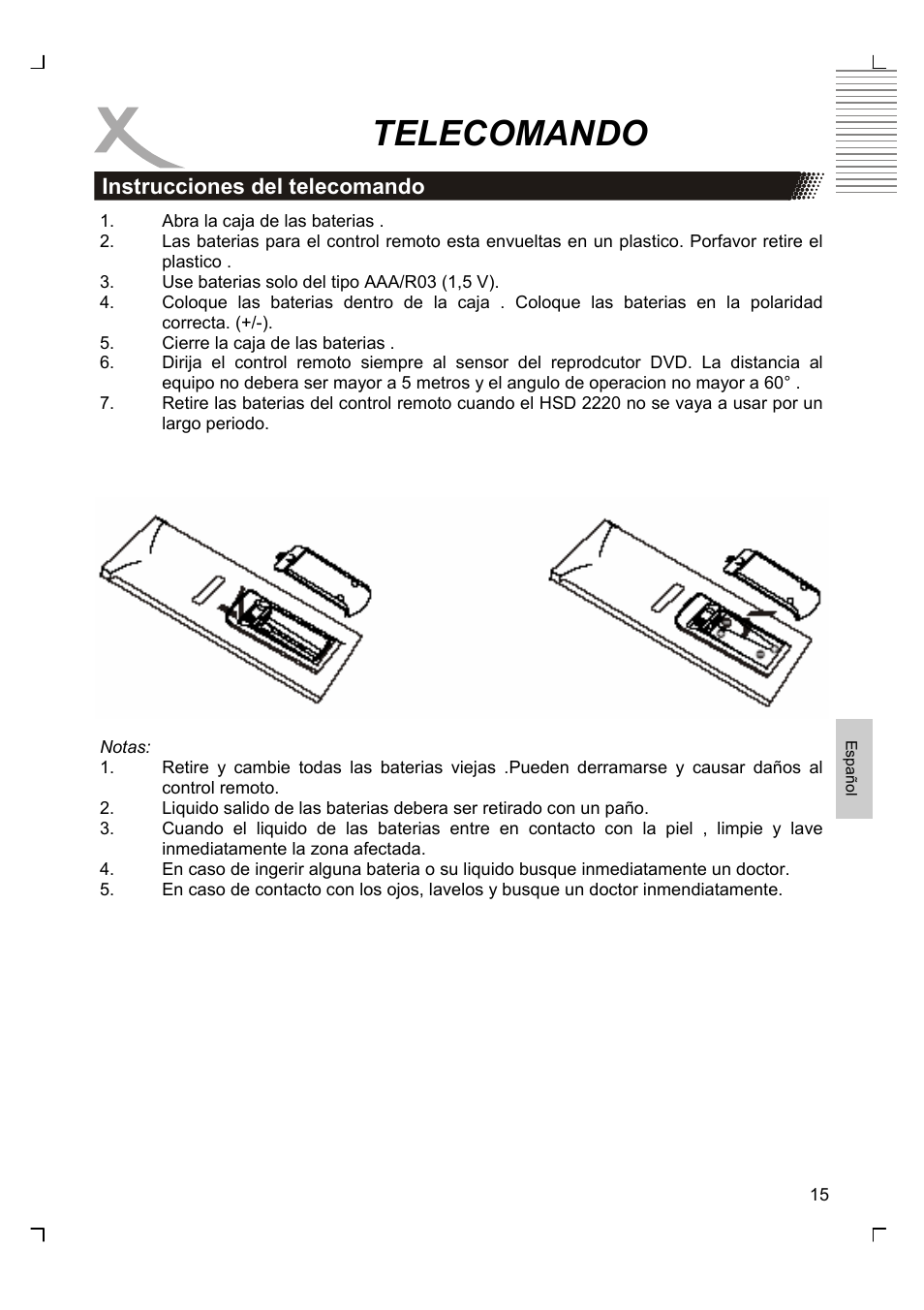 Telecomando | Xoro HSD 2220 User Manual | Page 189 / 220