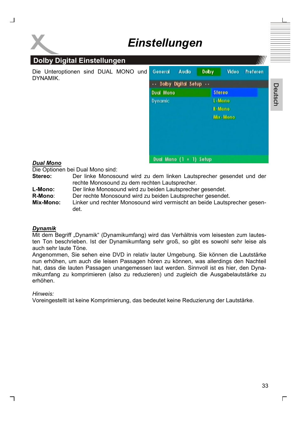 Einstellungen | Xoro HSD 2220 User Manual | Page 33 / 220