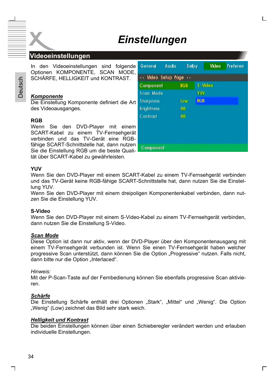 Einstellungen | Xoro HSD 2220 User Manual | Page 34 / 220