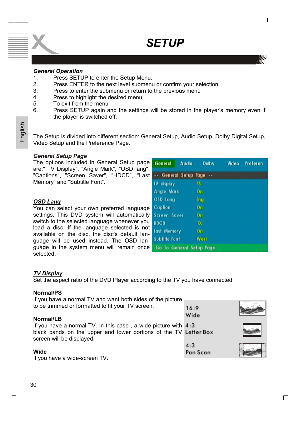 Setup | Xoro HSD 2220 User Manual | Page 74 / 220