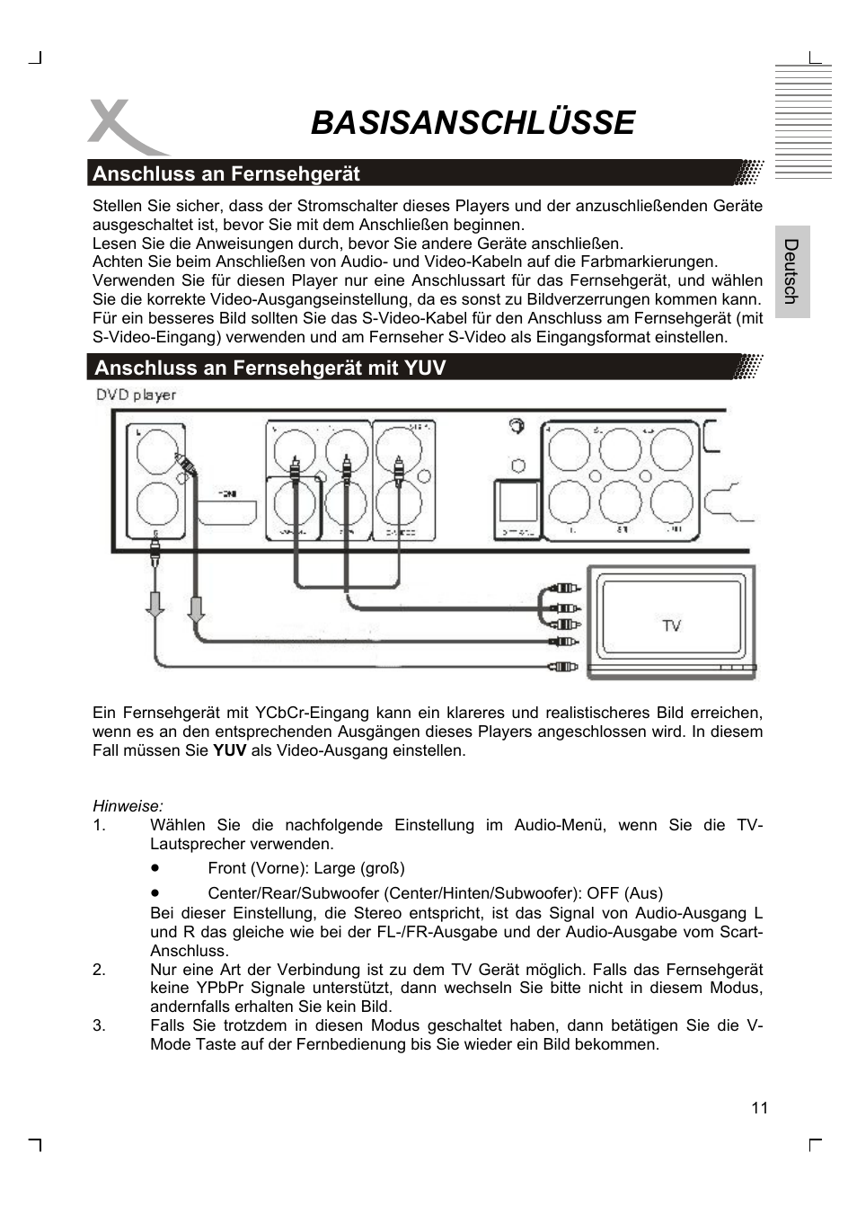 Basisanschlüsse | Xoro HSD 8430 User Manual | Page 11 / 243