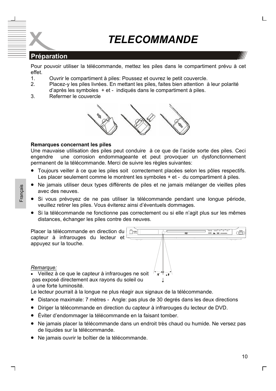 Telecommande | Xoro HSD 8430 User Manual | Page 154 / 243