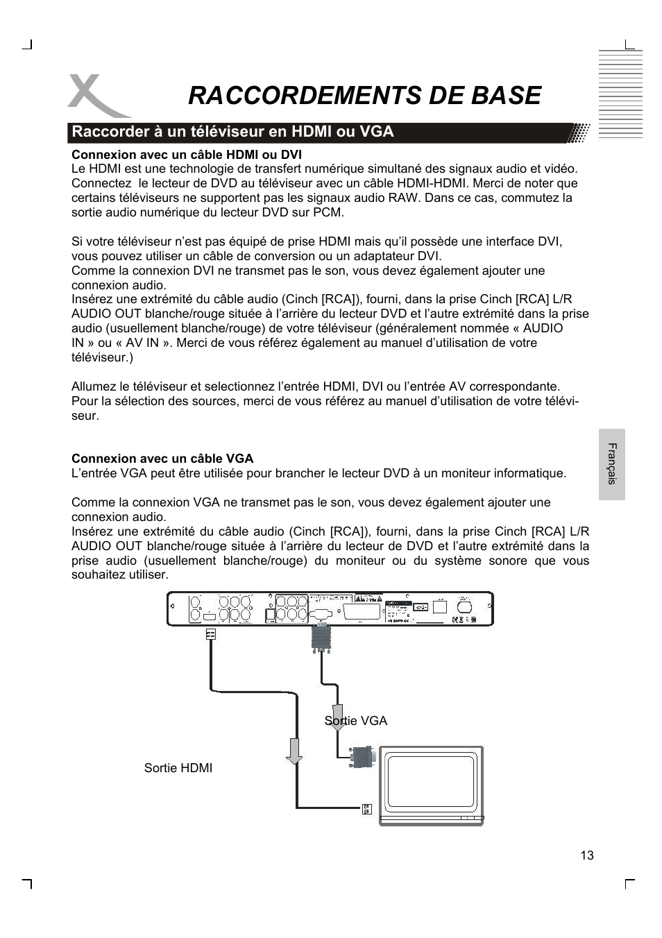 Raccordements de base | Xoro HSD 8430 User Manual | Page 157 / 243