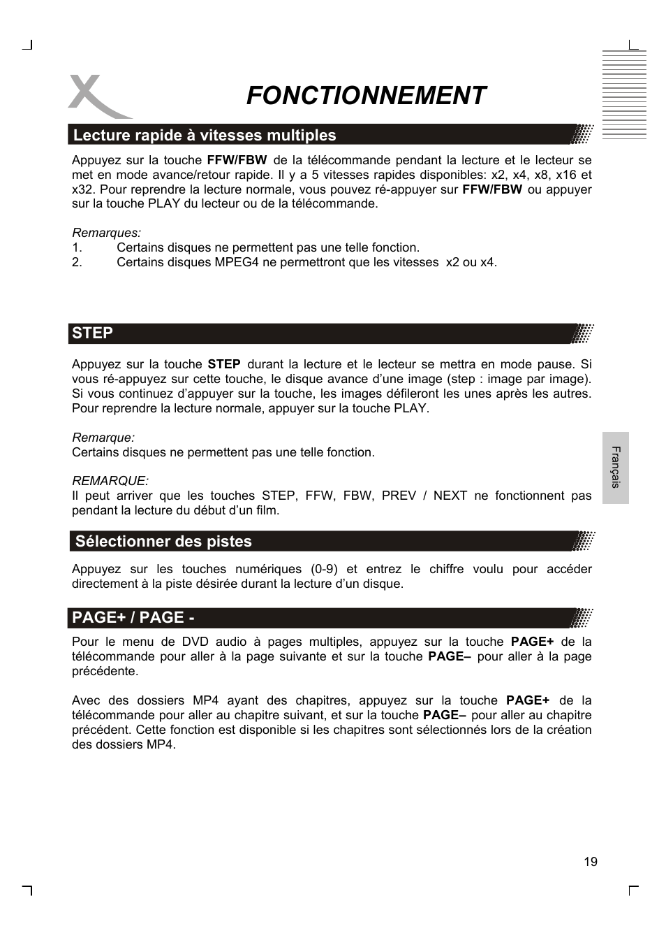 Fonctionnement | Xoro HSD 8430 User Manual | Page 163 / 243