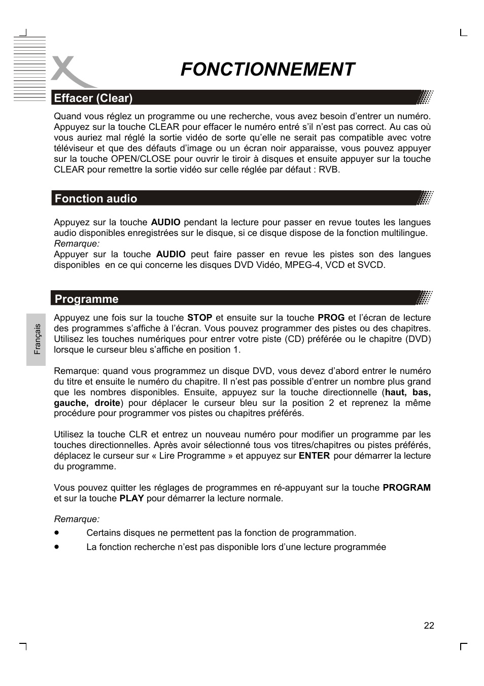 Fonctionnement | Xoro HSD 8430 User Manual | Page 166 / 243