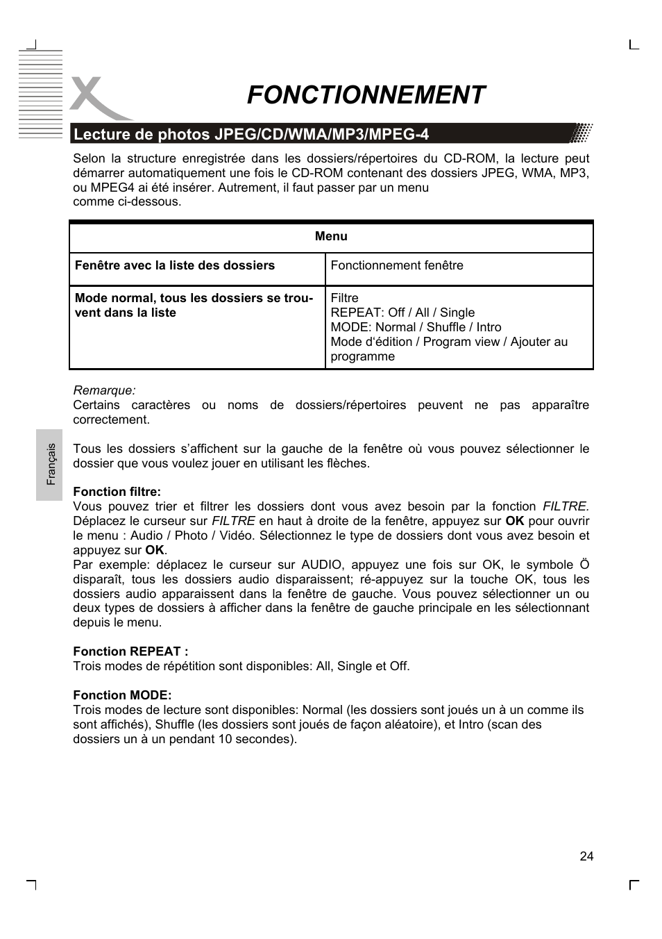 Fonctionnement | Xoro HSD 8430 User Manual | Page 168 / 243