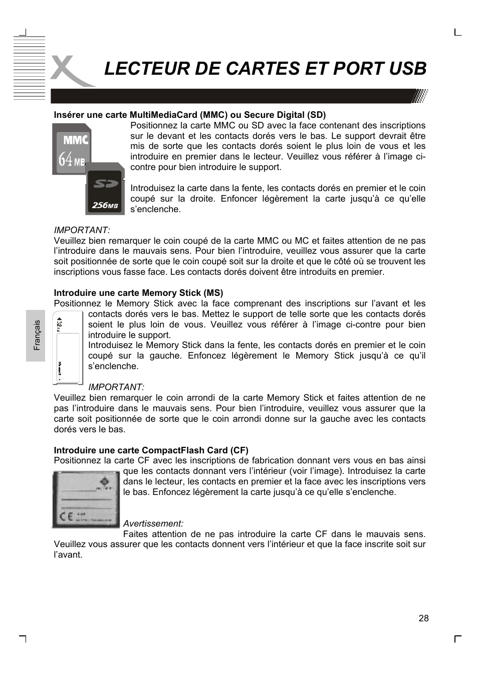 Lecteur de cartes et port usb | Xoro HSD 8430 User Manual | Page 172 / 243