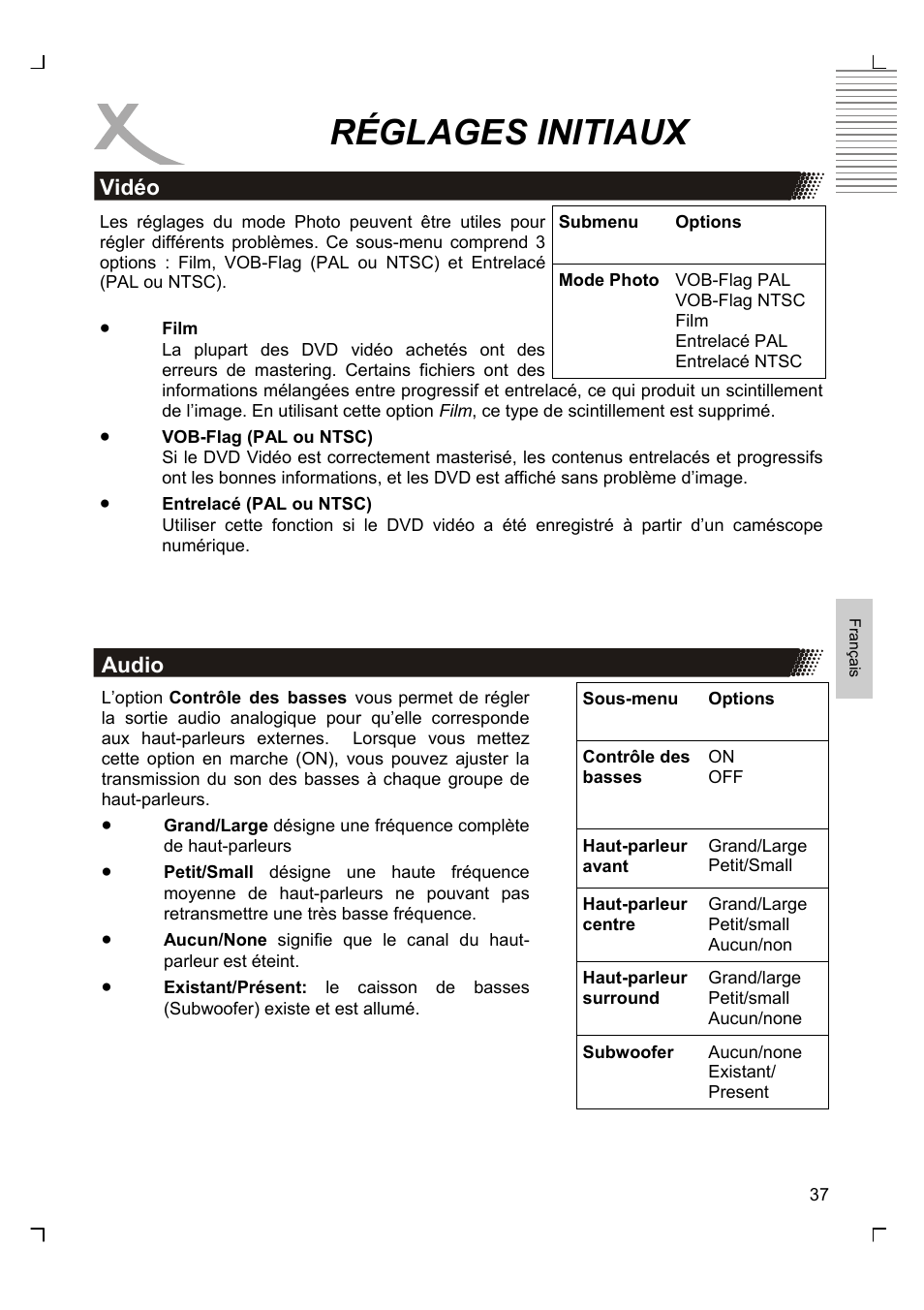 Réglages initiaux | Xoro HSD 8430 User Manual | Page 181 / 243