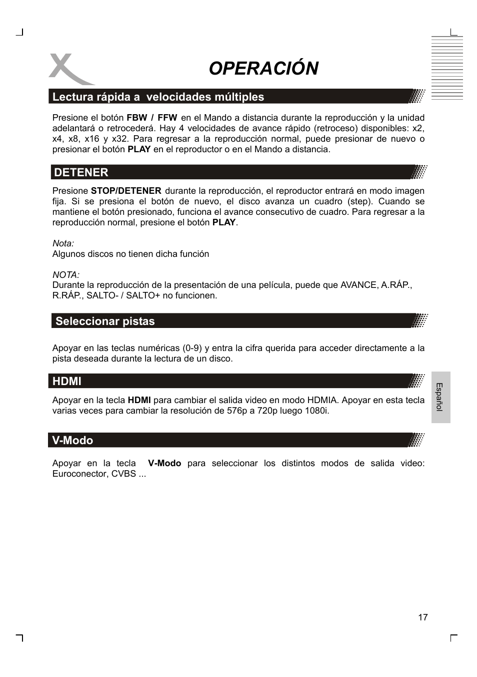 Operación | Xoro HSD 8430 User Manual | Page 209 / 243