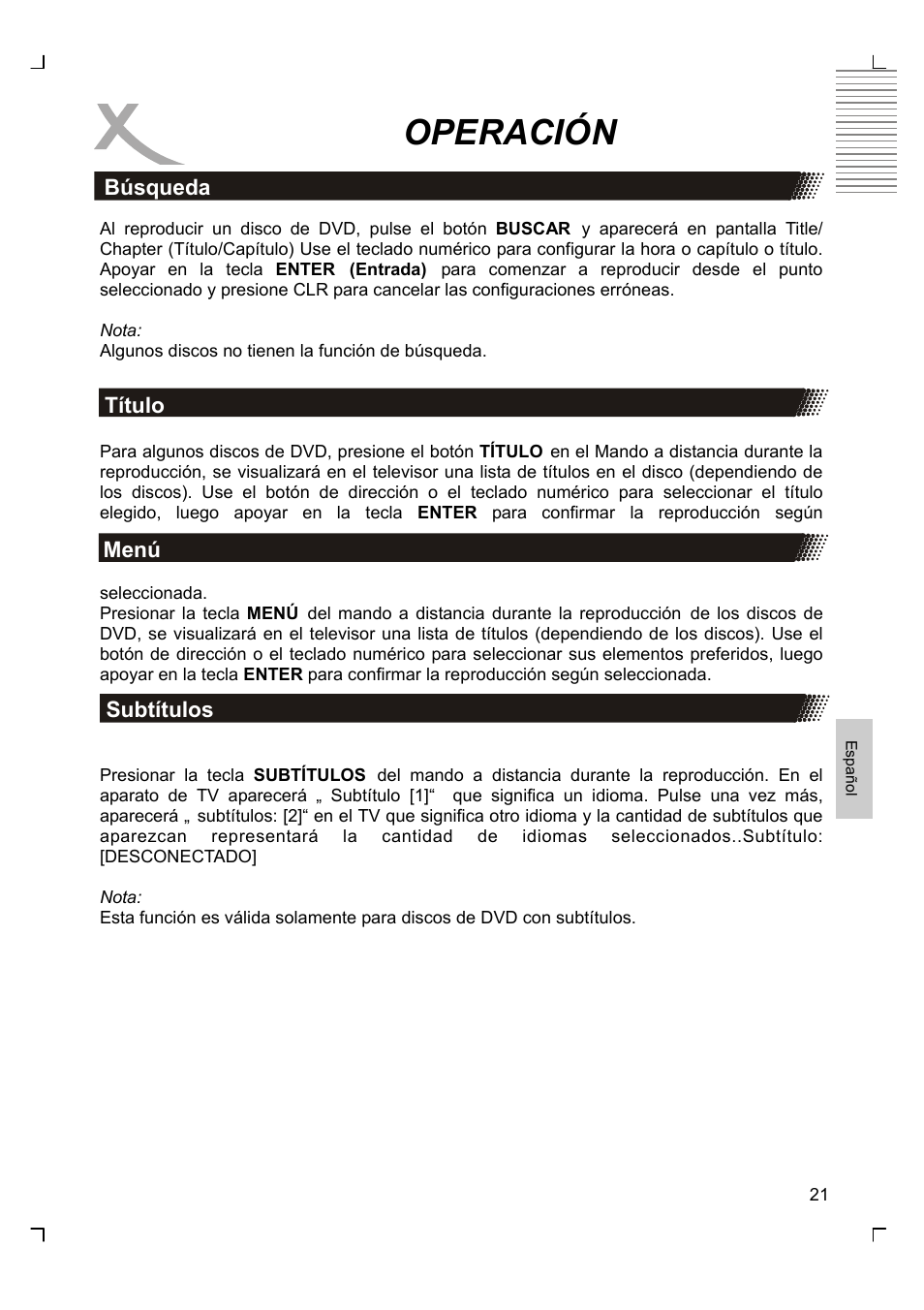 Operación | Xoro HSD 8430 User Manual | Page 213 / 243