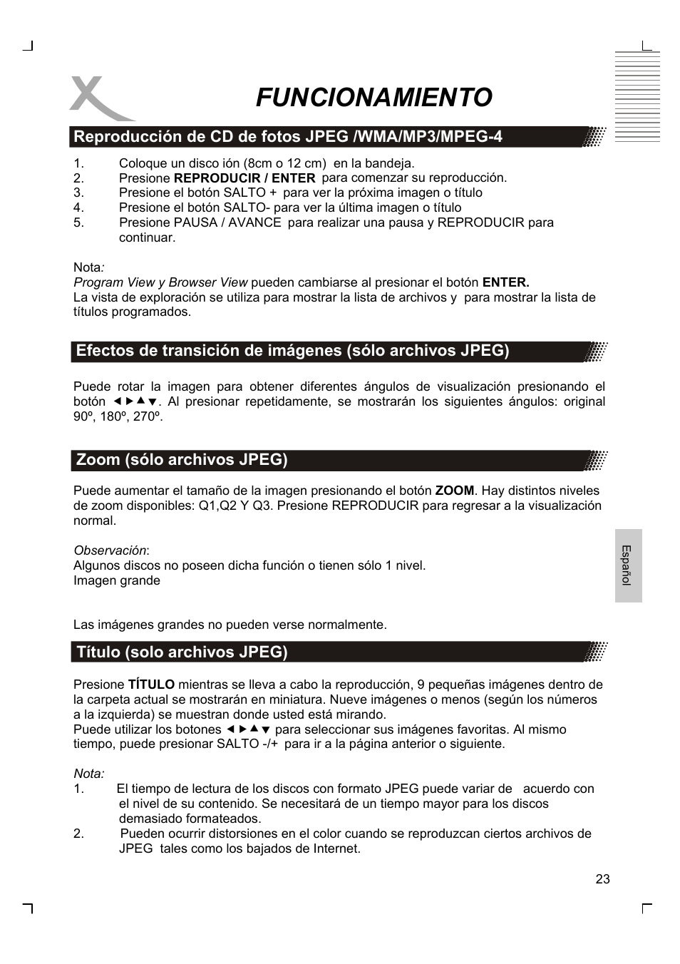 Funcionamiento | Xoro HSD 8430 User Manual | Page 215 / 243