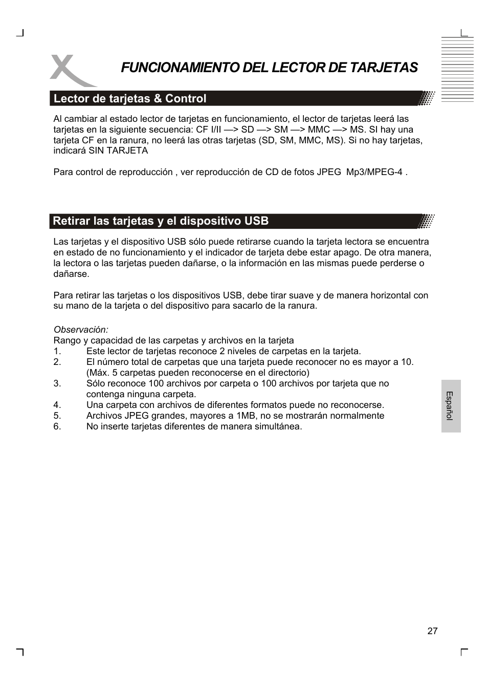 Funcionamiento del lector de tarjetas | Xoro HSD 8430 User Manual | Page 219 / 243