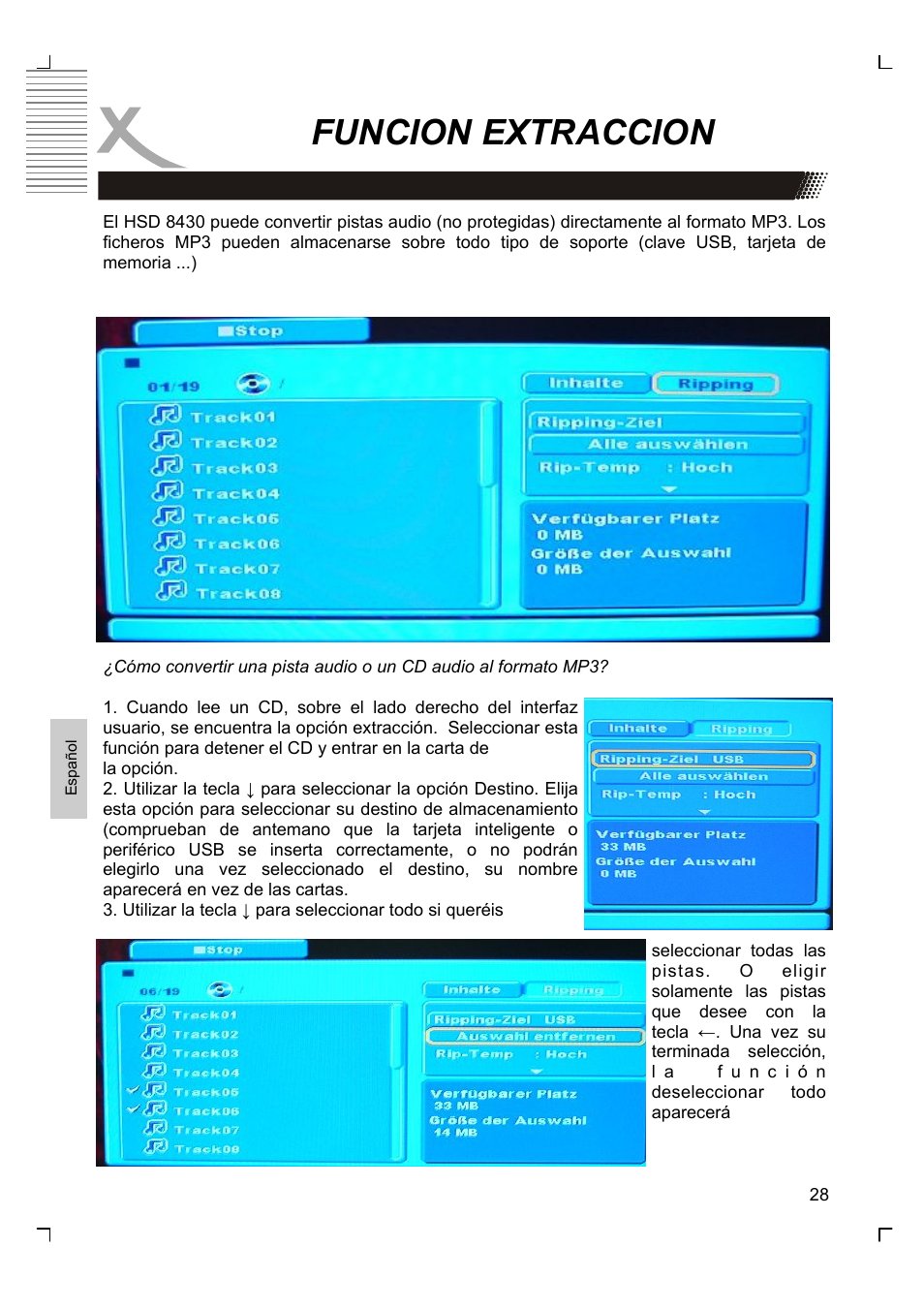 Funcion extraccion | Xoro HSD 8430 User Manual | Page 220 / 243