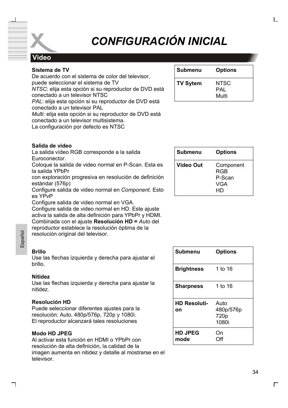 Configuración inicial | Xoro HSD 8430 User Manual | Page 226 / 243