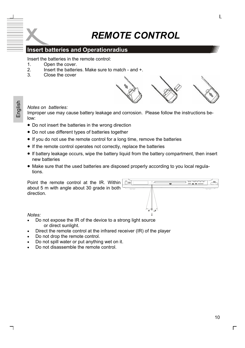 Remote control | Xoro HSD 8430 User Manual | Page 60 / 243