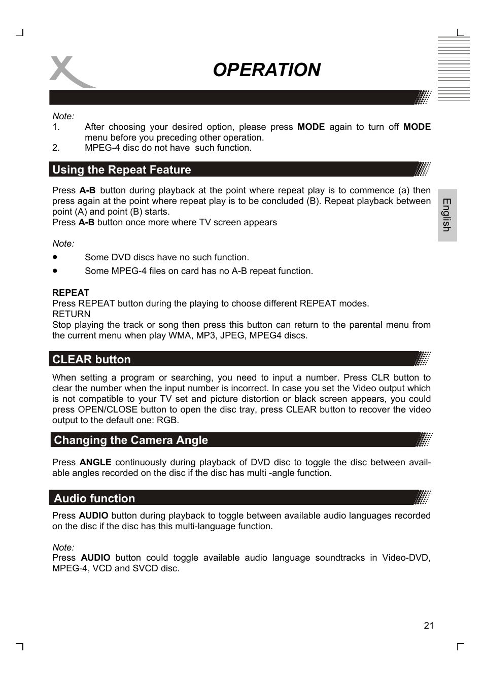 Operation | Xoro HSD 8430 User Manual | Page 71 / 243