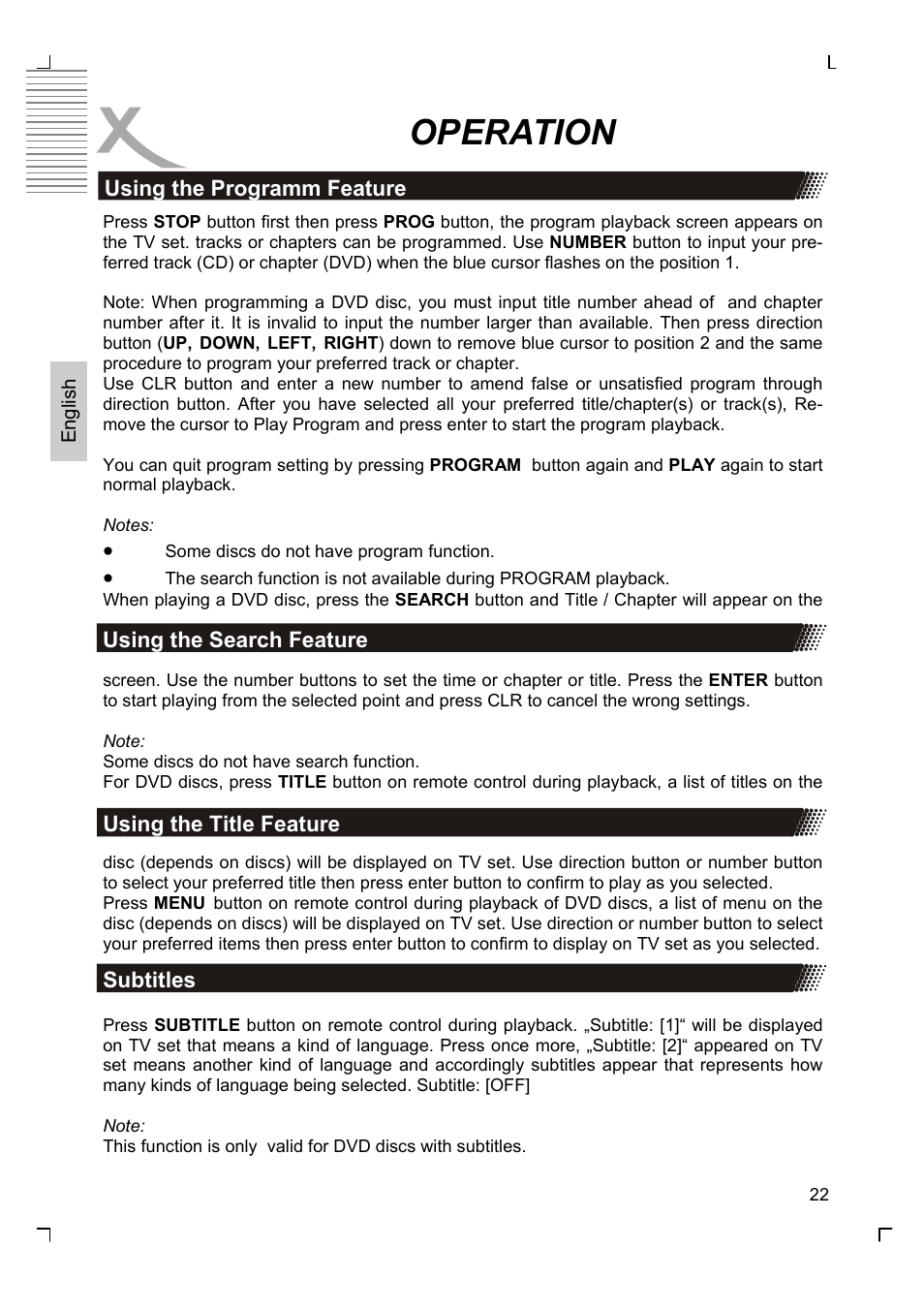 Operation | Xoro HSD 8430 User Manual | Page 72 / 243