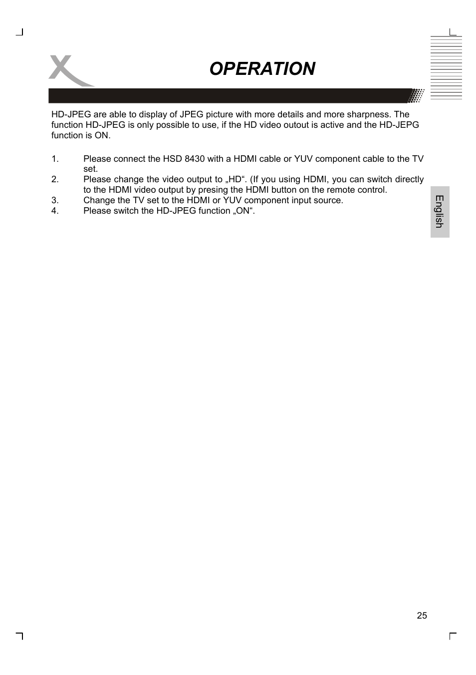 Operation | Xoro HSD 8430 User Manual | Page 75 / 243
