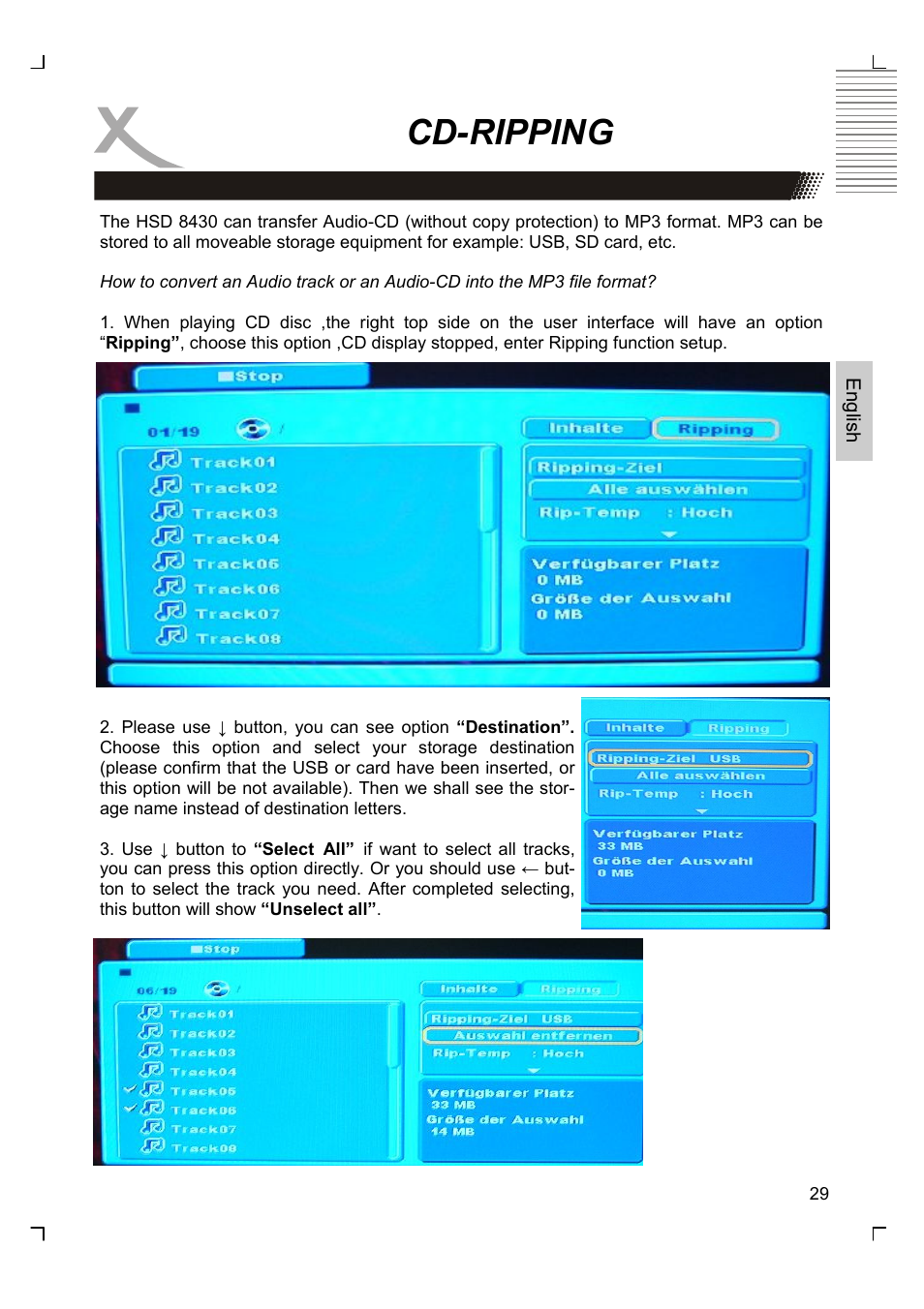 Cd-ripping | Xoro HSD 8430 User Manual | Page 79 / 243
