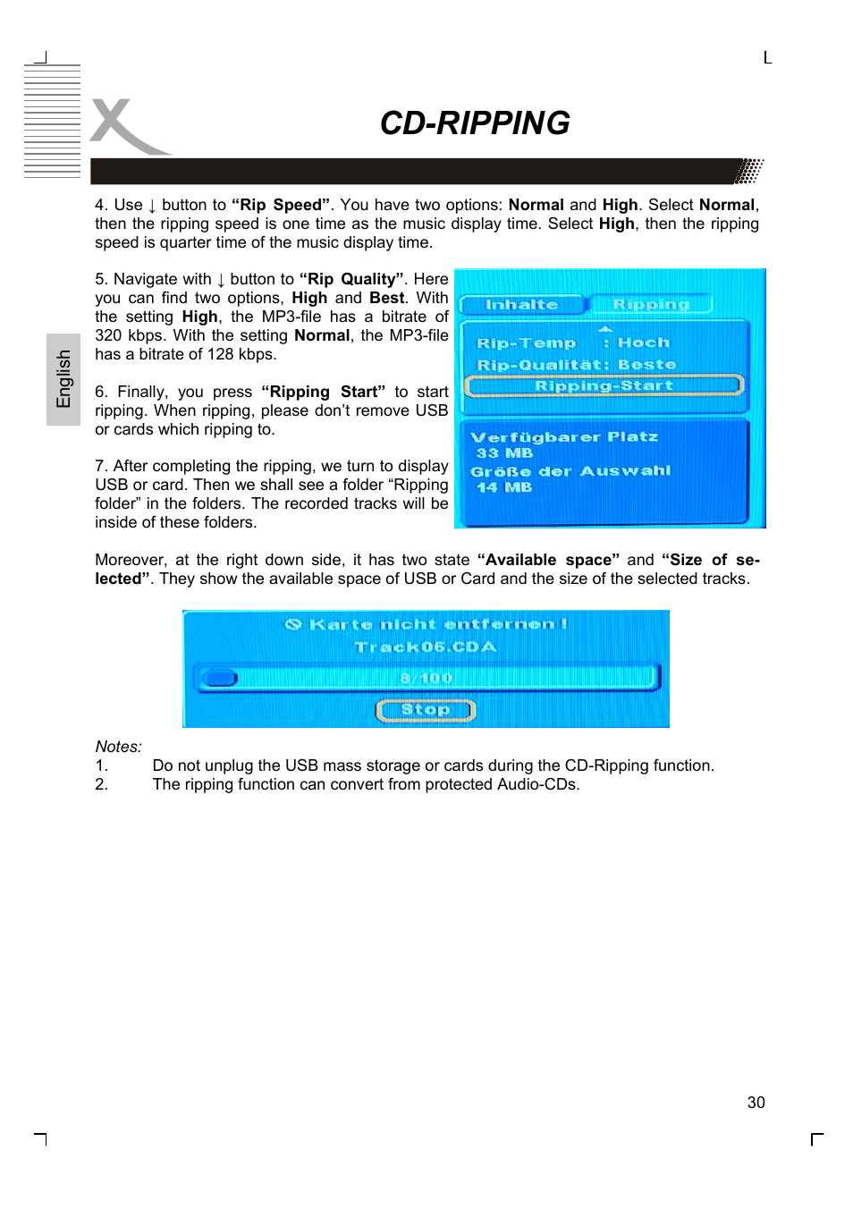 Cd-ripping | Xoro HSD 8430 User Manual | Page 80 / 243