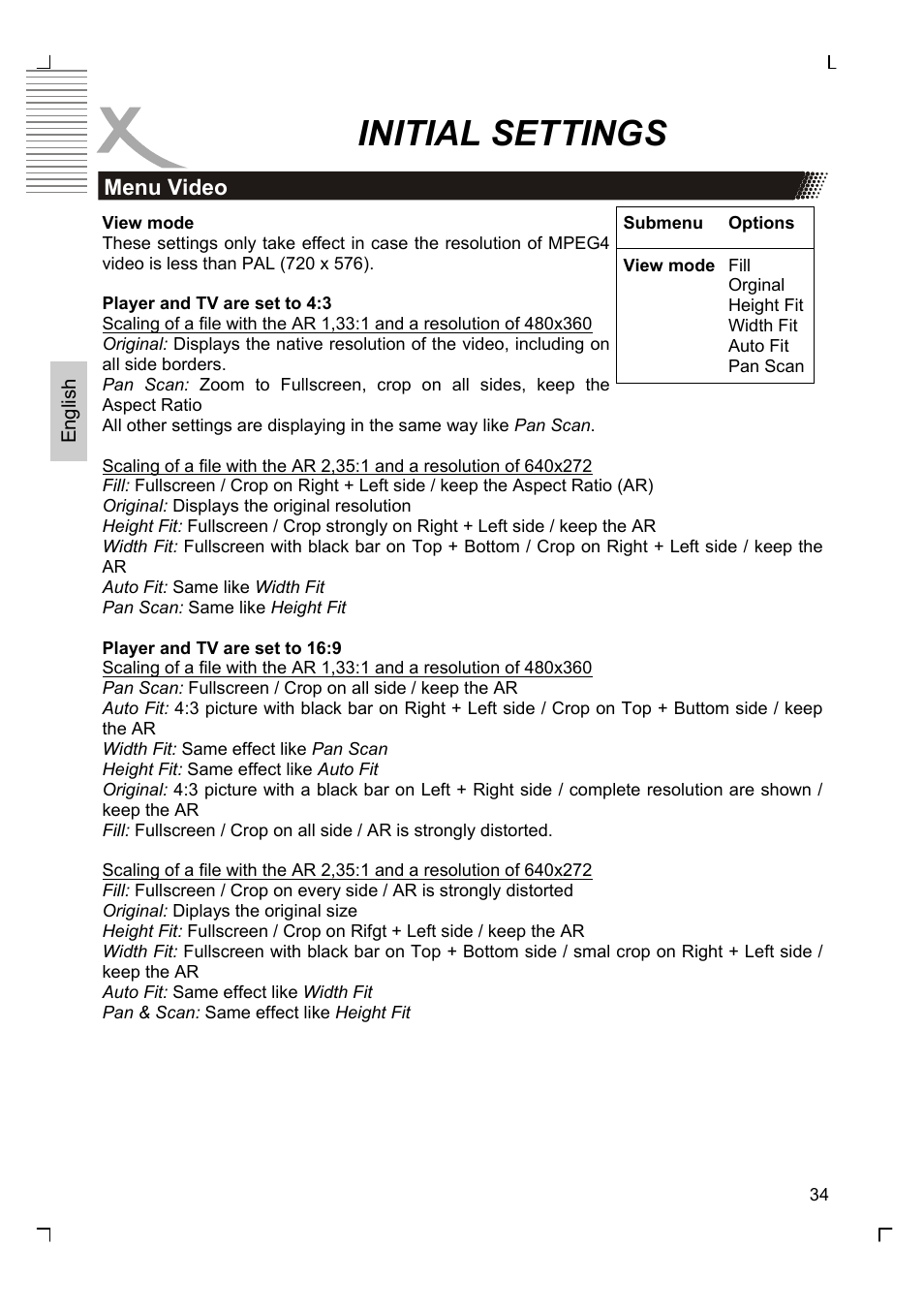 Initial settings | Xoro HSD 8430 User Manual | Page 84 / 243