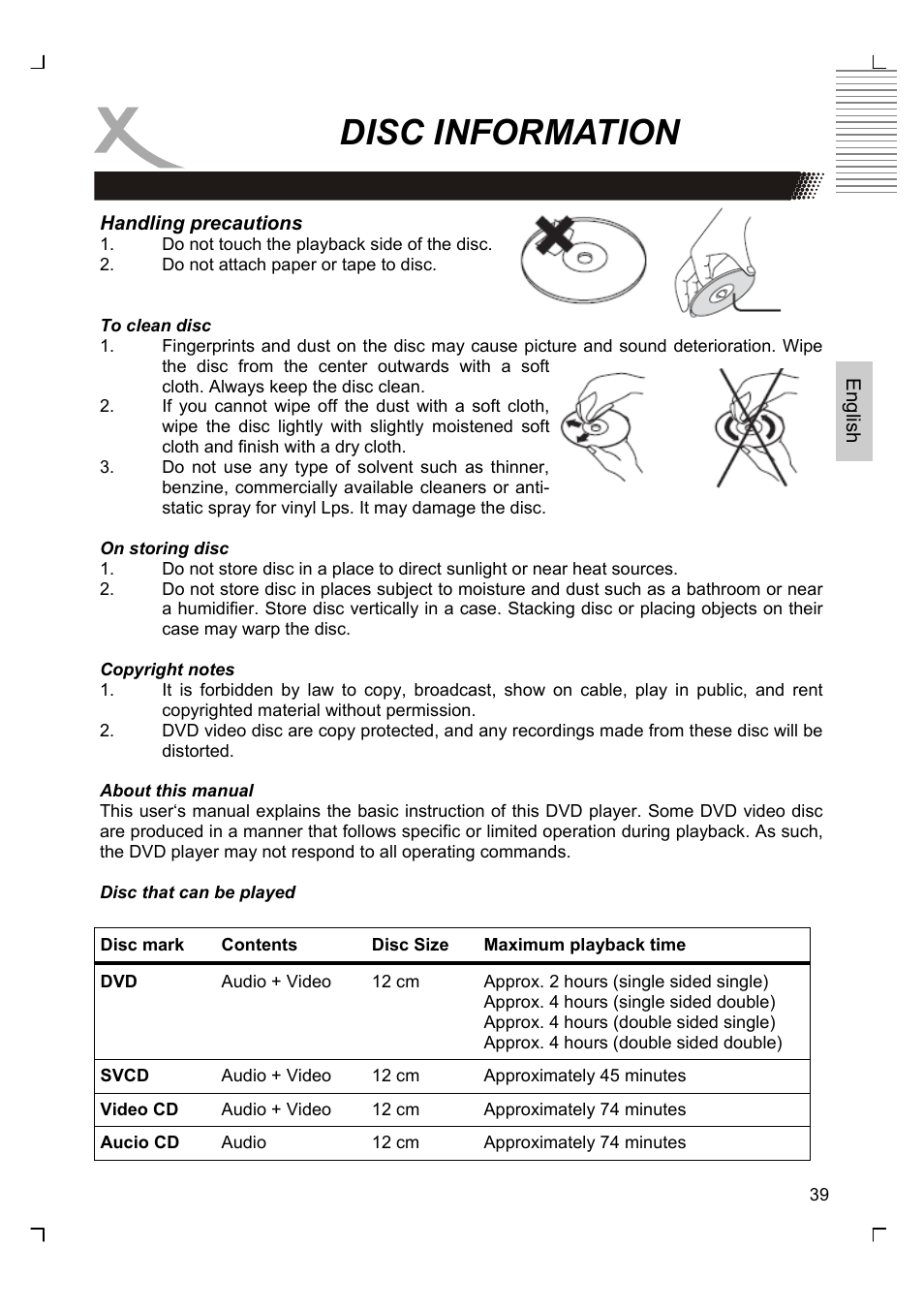 Disc information | Xoro HSD 8430 User Manual | Page 89 / 243