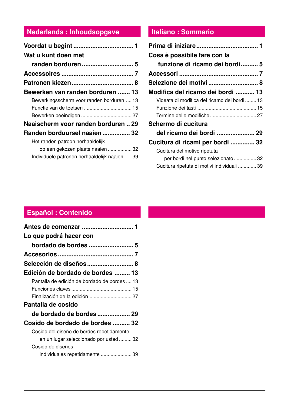 Brother SuperGalaxie 3000 3000C 3000D 3100D User Manual | Page 4 / 44