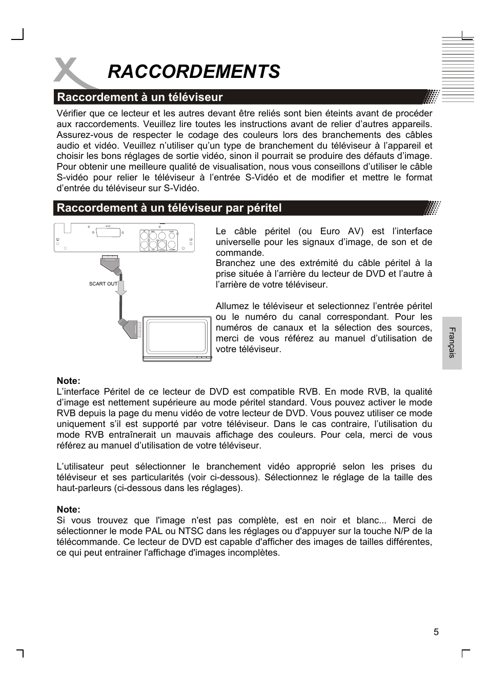 Raccordements | Xoro HSD 8420 User Manual | Page 105 / 170