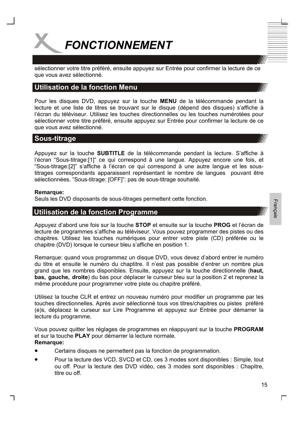 Fonctionnement | Xoro HSD 8420 User Manual | Page 115 / 170