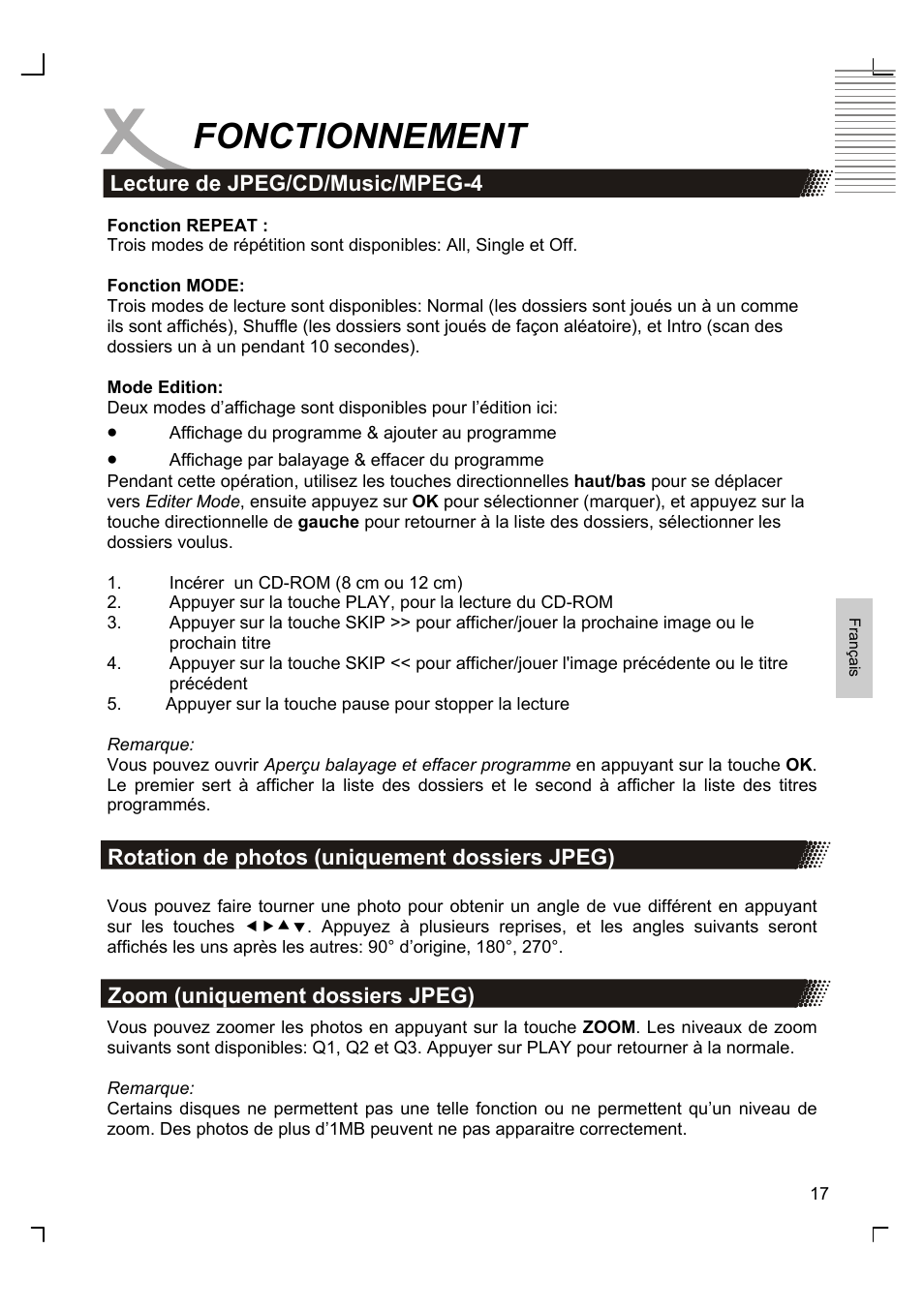 Fonctionnement | Xoro HSD 8420 User Manual | Page 117 / 170