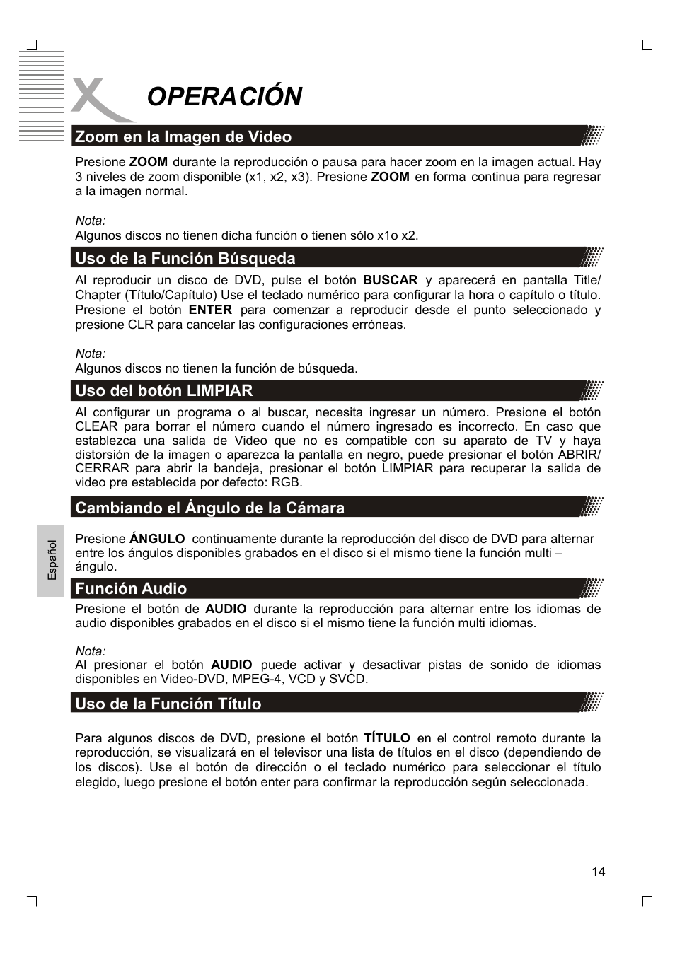 Operación | Xoro HSD 8420 User Manual | Page 146 / 170