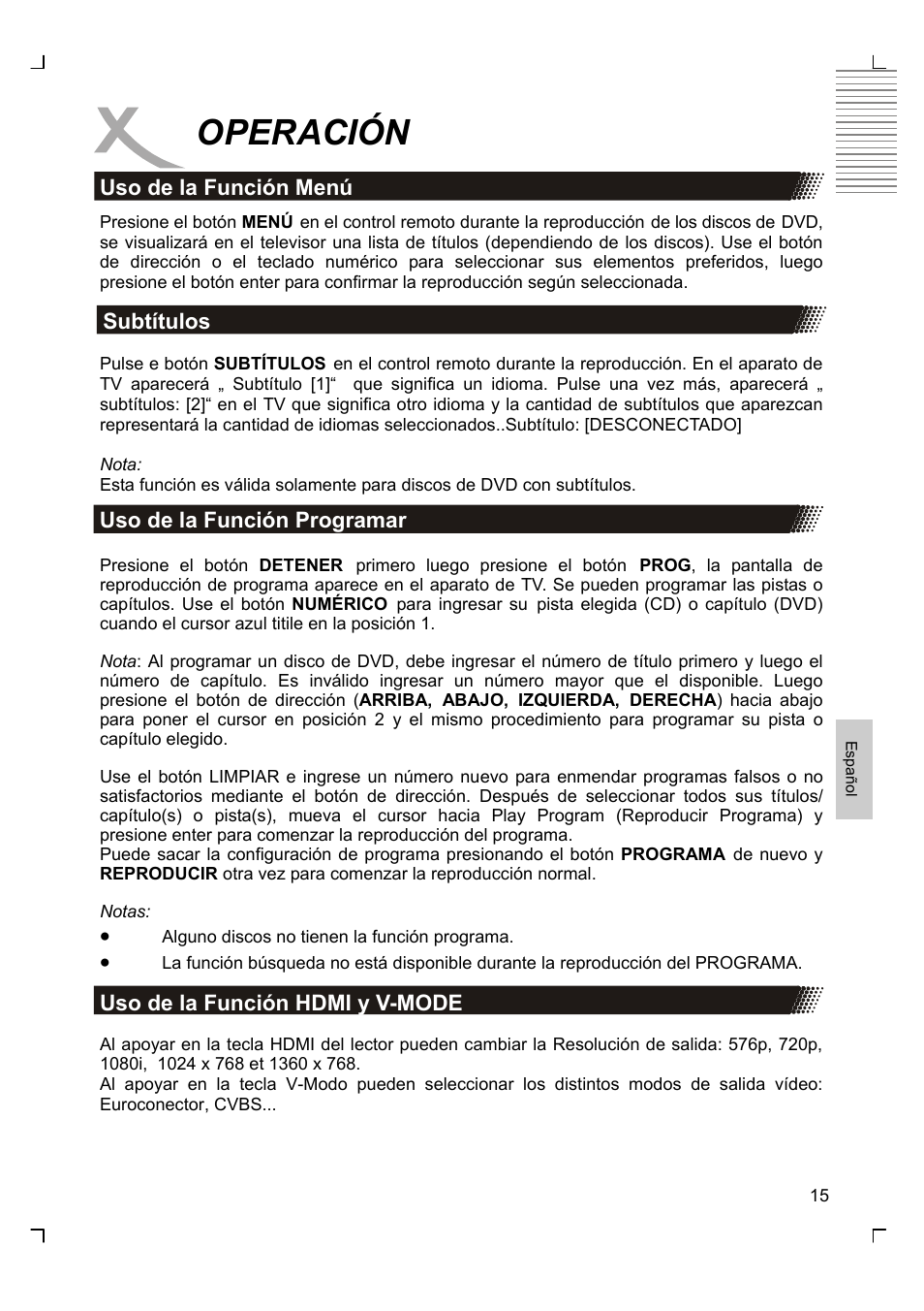 Operación | Xoro HSD 8420 User Manual | Page 147 / 170