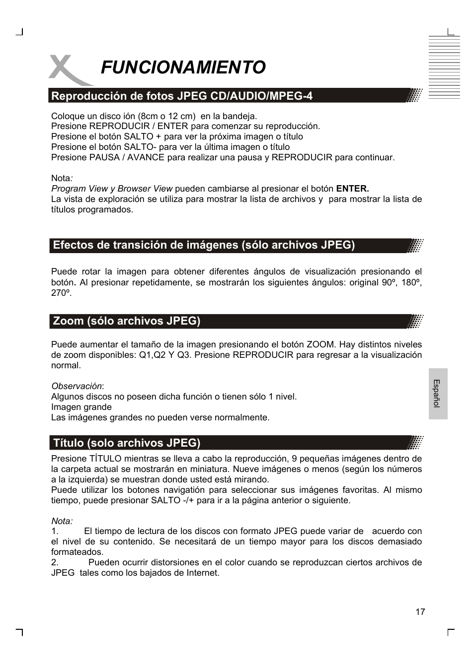 Funcionamiento | Xoro HSD 8420 User Manual | Page 149 / 170