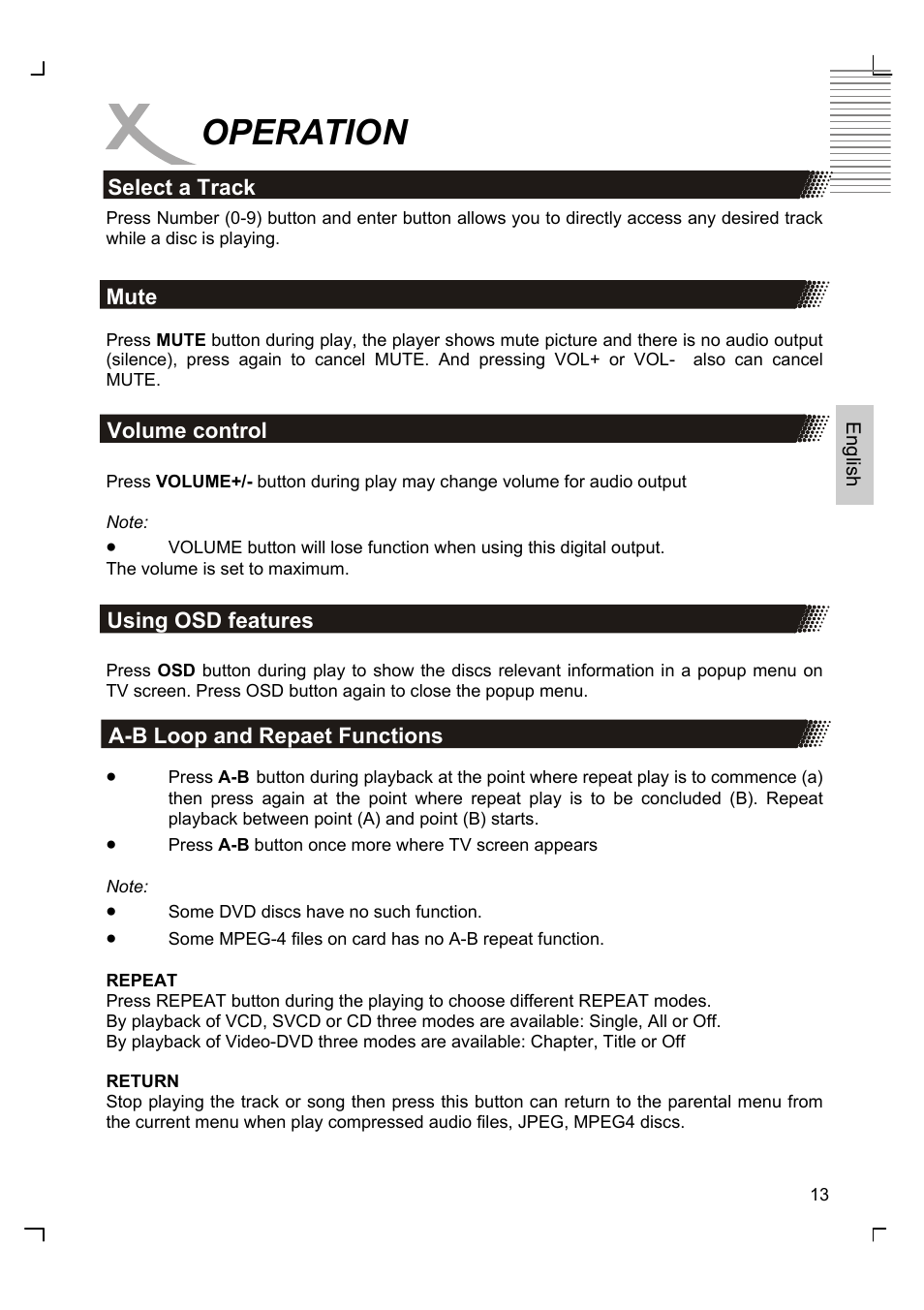 Operation | Xoro HSD 8420 User Manual | Page 49 / 170