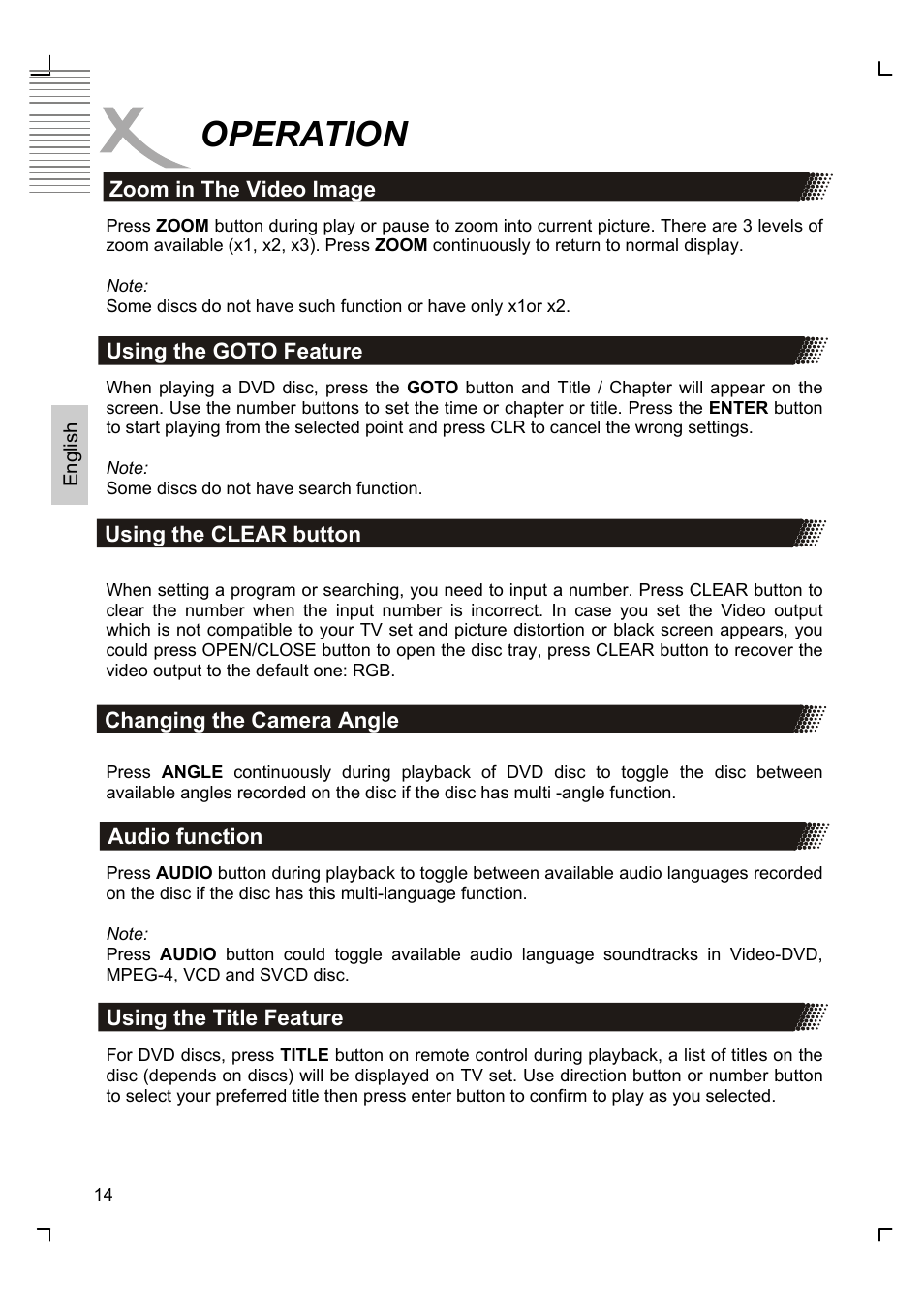 Operation | Xoro HSD 8420 User Manual | Page 50 / 170