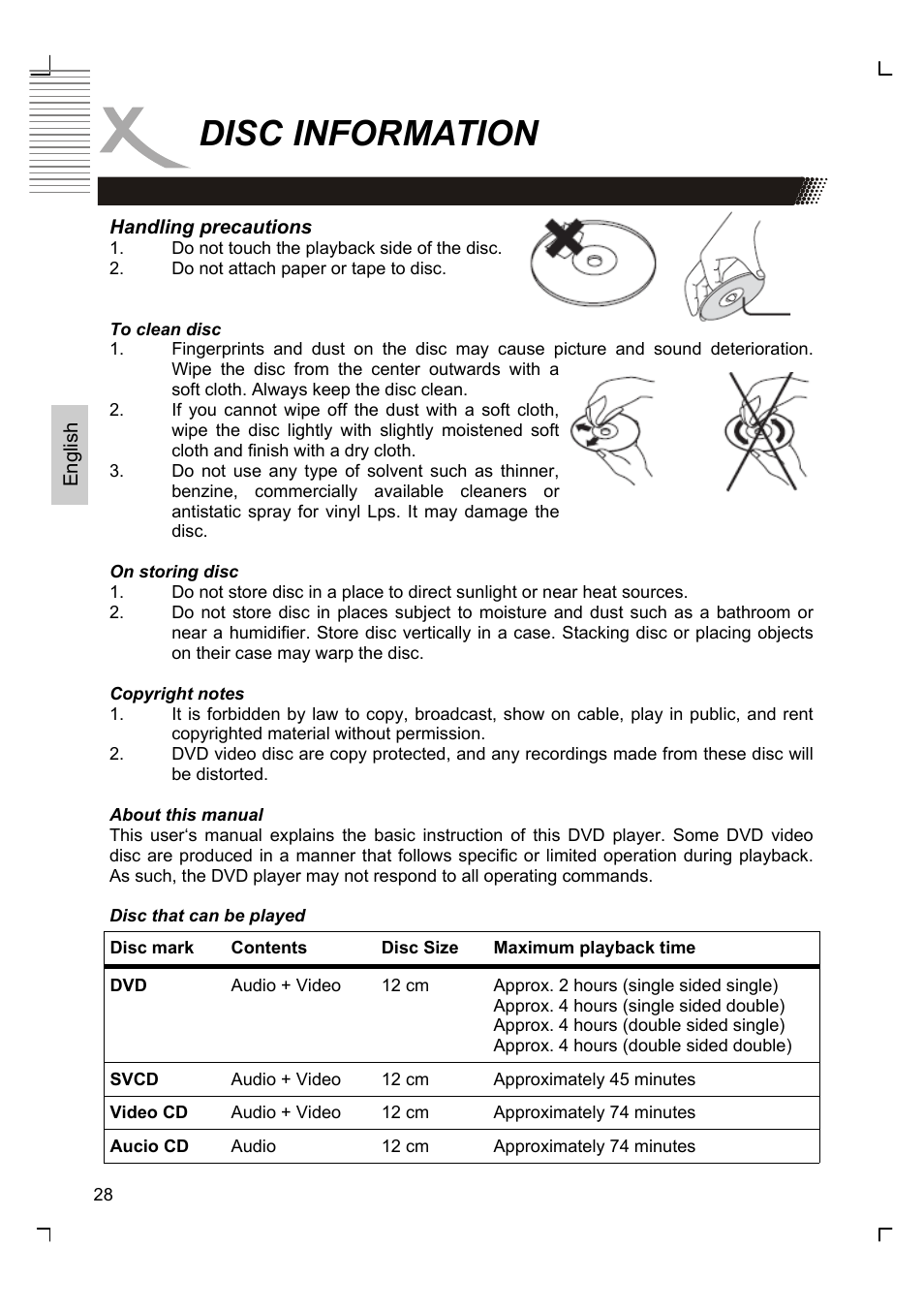 Disc information | Xoro HSD 8420 User Manual | Page 64 / 170