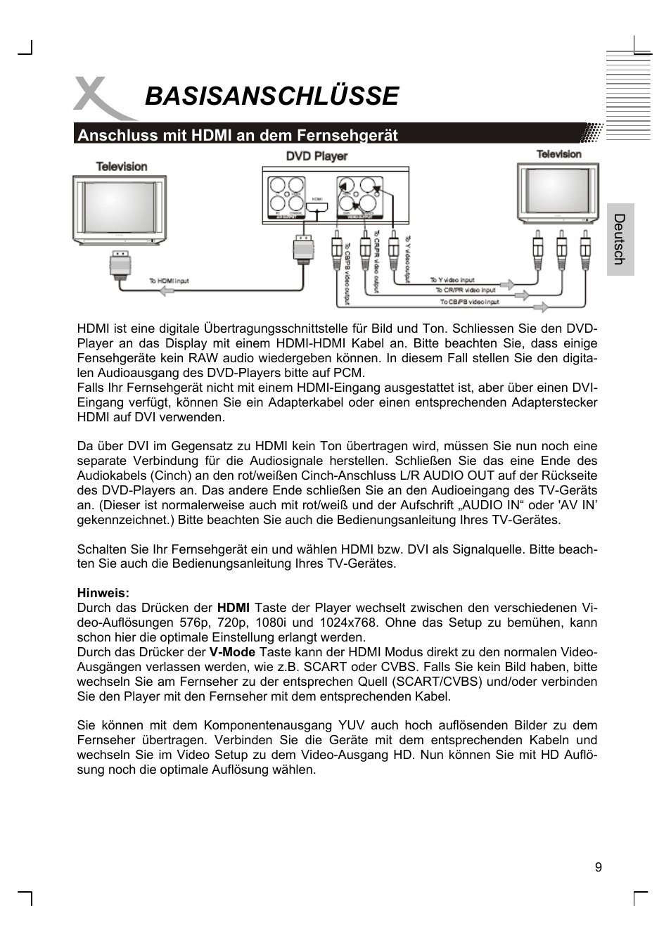 Basisanschlüsse | Xoro HSD 8420 User Manual | Page 9 / 170