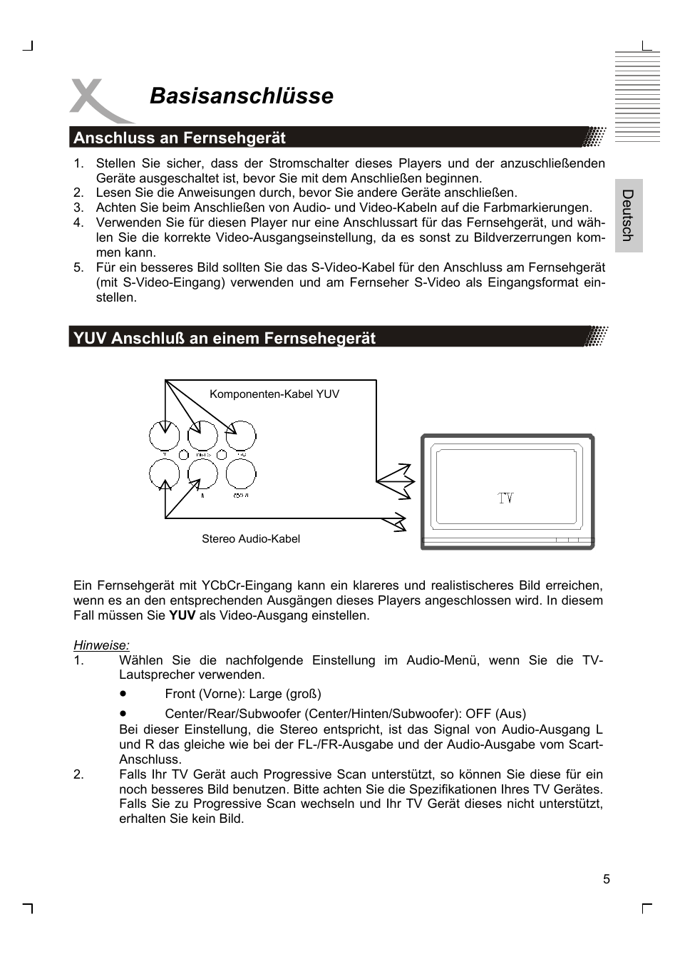 Basisanschlüsse | Xoro HSD 2200 User Manual | Page 5 / 59