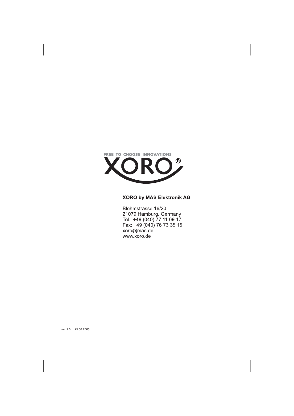 Xoro HSD 4000 User Manual | Page 164 / 164