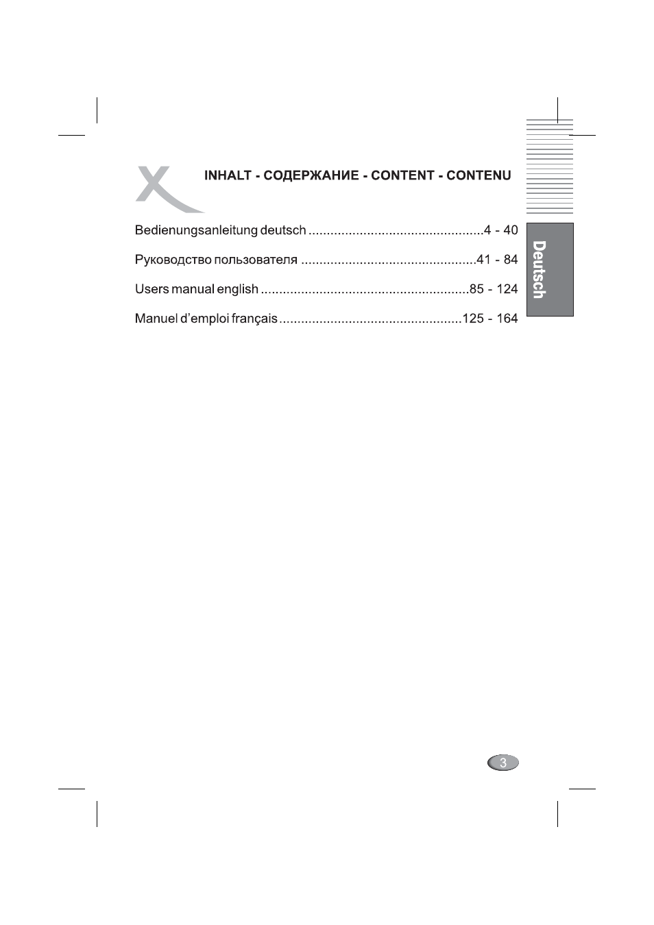 Xoro HSD 4000 User Manual | Page 3 / 164
